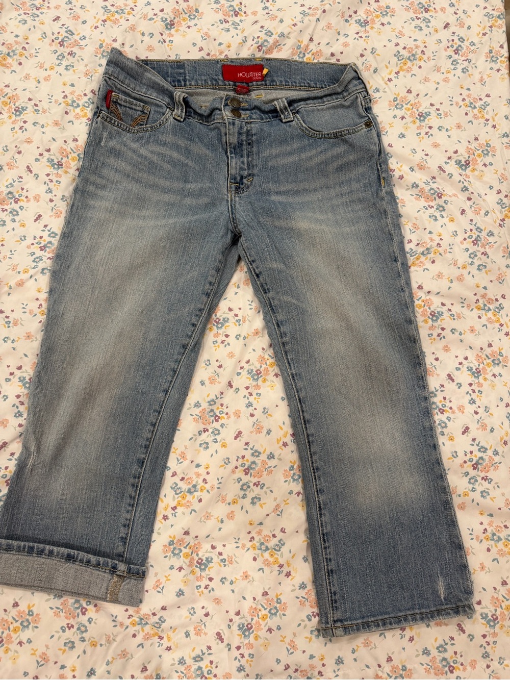 Hollister Light Blue Women's Capris